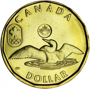 1 доллар 2012 Канада, Лондонская олимпиада, Взлетающая гагара цена, стоимость