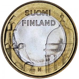 5 евро 2012 Финляндия, Уусимаа, Соборы цена, стоимость