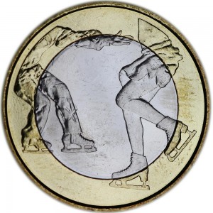 5 евро 2015 Финляндия, Фигурное катание цена, стоимость