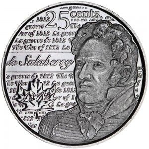 25 центов 2013 Канада, Шарль де Салаберри цена, стоимость