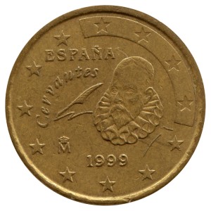 10 центов 1999-2006 Испания, регулярный чекан, из обращения цена, стоимость