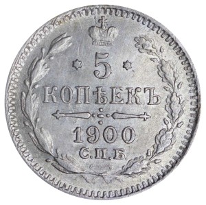 5 kopecks 1900 FZ Russia, condition on photo