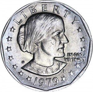 1 доллар 1979 США Сьюзан Энтони двор D, из обращения