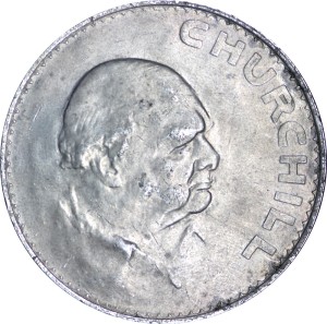 1 крона 1965 Великобритания Черчилль цена, стоимость