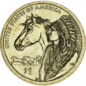 1 dollar 2012 USA Native American Sacagawea, Trade routes in the 17th century, mint P price, composition, diameter, thickness, mintage, orientation, video, authenticity, weight, Description
