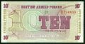 10 новых пенсов 1972 Великобритания, Британские Вооруженные Силы, банкнота, хорошее качество XF