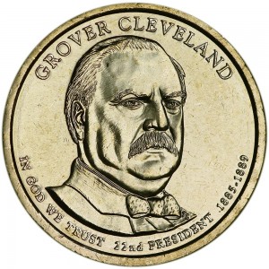 1 dollar 2012 USA, 22nd President Stephen Grover Cleveland mint D price, composition, diameter, thickness, mintage, orientation, video, authenticity, weight, Description