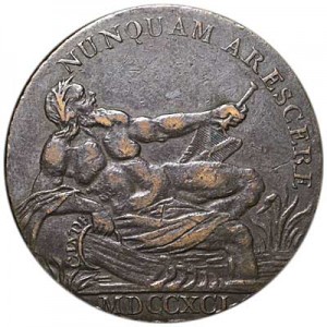 1/2 пенни 1799 Великобритания, токен. Глазго