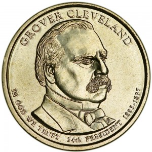 1 доллар 2012 США, 24-й президент Гровер Кливленд двор D цена, стоимость