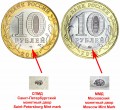10 рублей 2008 ММД Удмуртская республика, из обращения