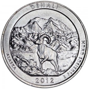 25 cents Quarter Dollar 2012 USA "Denali" 15th National Park mint mark P