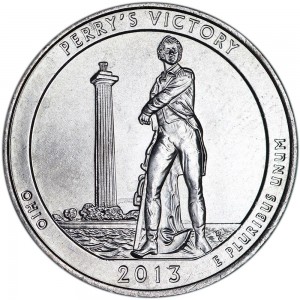 Quarter Dollar 2013 USA "Perry's Victory" 17th National Park, mint mark P