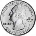 25 cents Quarter Dollar 2013 USA Mount Rushmore 20th National Park, mint mark D