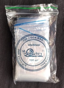 Упаковка Пакетов ZIP-LOCK, размером 40x60 мм, в упаковке 100 шт