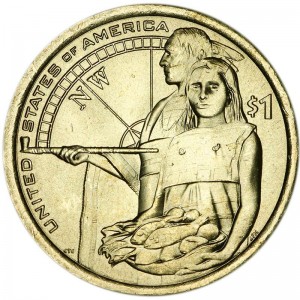 1 dollar 2014 USA Sacagawea, Native Hospitality, mint P price, composition, diameter, thickness, mintage, orientation, video, authenticity, weight, Description