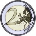 2 евро 2014 Бельгия, 150 лет Бельгийскому Красному кресту, без блистера