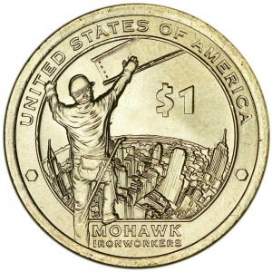 1 Dollar 2015 USA Sacagawea, Indianer-Bauherren, minze D