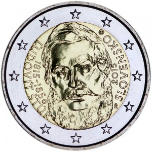 2 евро 2015 Словакия, Людовит Штур цена, стоимость