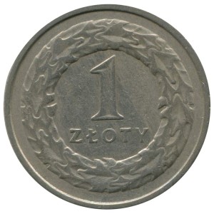 1 zloty 1990-2016 Poland, from circulation