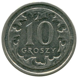 10 грошей 1990-2016  Польша, из обращения цена, стоимость
