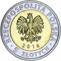 5 Zloty 2016 Polen Priester-Mühle