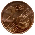 2 цента 2002-2023 Германия, регулярный чекан, из обращения