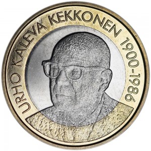 5 евро 2017 Финляндия, Урхо Калева Кекконен цена, стоимость