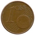 1 цент 2002-2023 Германия, регулярный чекан, из обращения