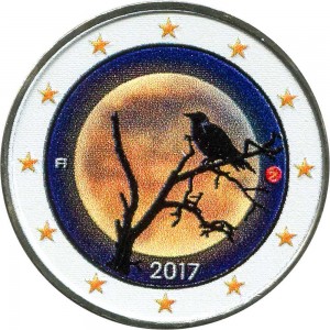 2 euro 2017 Finland Finnish nature (colorized) price, composition, diameter, thickness, mintage, orientation, video, authenticity, weight, Description