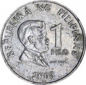 1 писо 1993-2014 Филиппины Хосе Ризал цена, стоимость