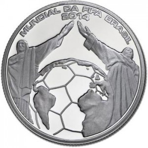 2.5 euro 2014 Portugal FIFA World Cup in Brazil price, composition, diameter, thickness, mintage, orientation, video, authenticity, weight, Description