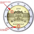 2 евро 2019 Германия, Бундесрат, двор D