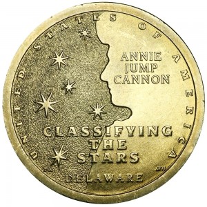 1 dollar 2019 USA, American Innovation, Delaware, System for classifying the stars, P price, composition, diameter, thickness, mintage, orientation, video, authenticity, weight, Description