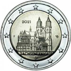 2 euro 2021 Germany Saxony-Anhalt, mint mark F