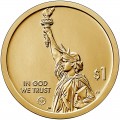 1 Dollar 2021 USA, American Innovation, New York, Eriekanal (farbig)