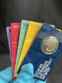 Set 2 Euro 2021 Frankreich, Olympische Sommerspiele 2024 in Paris, 5 Münzen in Blasen