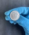 Defect of coin, 5 rubles 2019 Russia MMD, strong double face value