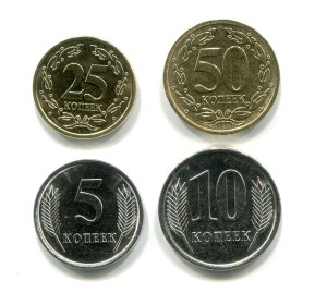 Setzen von Münzen 2022 Transnistrien, 4 Münzen Preis, Komposition, Durchmesser, Dicke, Auflage, Gleichachsigkeit, Video, Authentizitat, Gewicht, Beschreibung