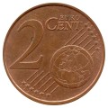 2 cents 2002 Germany, mint J, from circulation
