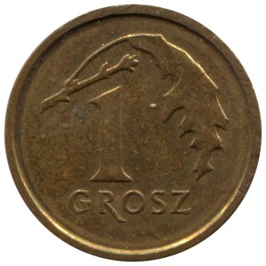 1 grosz 1990-2014 Poland, from circulation price, composition, diameter, thickness, mintage, orientation, video, authenticity, weight, Description