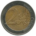 2 евро 2002-2006 Австрия, регулярный чекан, из обращения