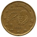 20 центов 1999-2006 Испания, регулярный чекан, из обращения