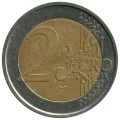2 евро 2002-2007 Италия, регулярный чекан, из обращения