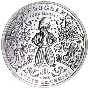 200 tenge 2024 Kazakhstan, Turkish fairy tale, Keloglan price, composition, diameter, thickness, mintage, orientation, video, authenticity, weight, Description