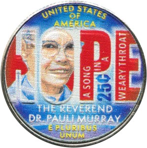 25 cents 2024 USA, American women, number 11, Pauli Murray (color)