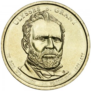 1 dollar 2011 USA, 18th president Ulysses S. Grant mint P price, composition, diameter, thickness, mintage, orientation, video, authenticity, weight, Description