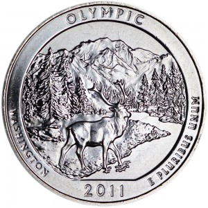 25 центов 2011 США Олимпик (Olympic) 8-й парк двор D цена, стоимость
