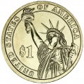 1 доллар 2010 США, 13 президент Миллард Филлмор двор Р