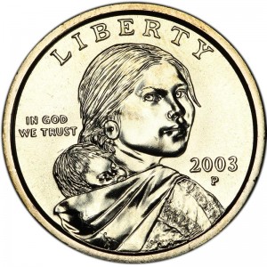 Доллар 2003 США Коренная Американка, Сакагавея, двор P цена, стоимость
