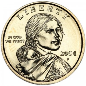 1 доллар 2004 США Сакагавея, двор P